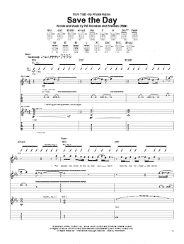 page one of Save The Day (Guitar Tab)