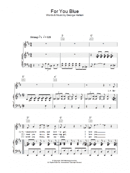 page one of For You Blue (Piano, Vocal & Guitar Chords)