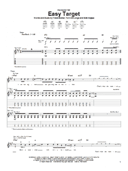 page one of Easy Target (Guitar Tab)