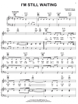 page one of I'm Still Waiting (Piano, Vocal & Guitar Chords (Right-Hand Melody))