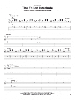 page one of The Fallen Interlude (Guitar Tab)
