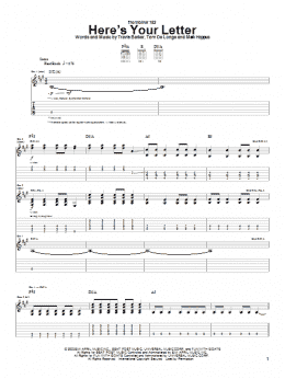 page one of Here's Your Letter (Guitar Tab)