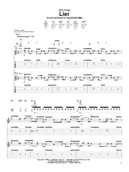 page one of Liar (Guitar Tab)