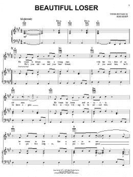 page one of Beautiful Loser (Piano, Vocal & Guitar Chords (Right-Hand Melody))