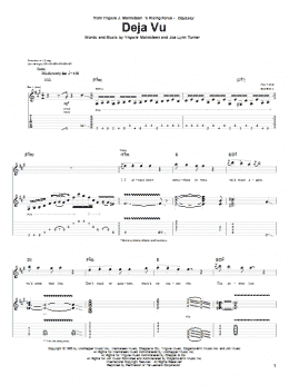 page one of Deja Vu (Guitar Tab)