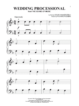 page one of Wedding Processional (Big Note Piano)