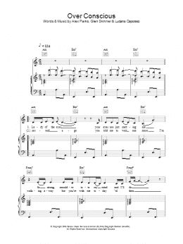 page one of Over Conscious (Piano, Vocal & Guitar Chords)
