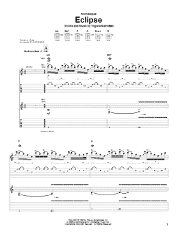 page one of Eclipse (Guitar Tab)