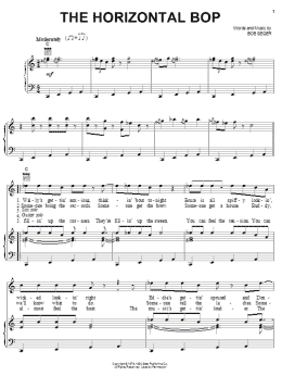 page one of The Horizontal Bop (Piano, Vocal & Guitar Chords (Right-Hand Melody))
