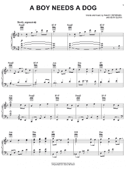 page one of A Boy Needs A Dog (Piano, Vocal & Guitar Chords (Right-Hand Melody))