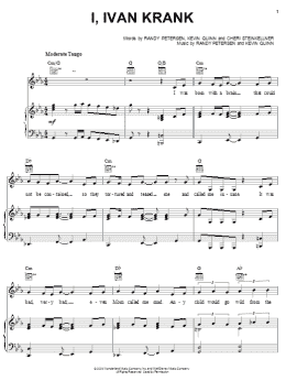page one of I, Ivan Krank (Piano, Vocal & Guitar Chords (Right-Hand Melody))