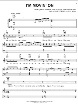 page one of I'm Movin' On (Piano, Vocal & Guitar Chords (Right-Hand Melody))