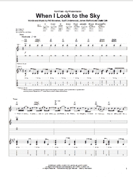 page one of When I Look To The Sky (Guitar Tab)