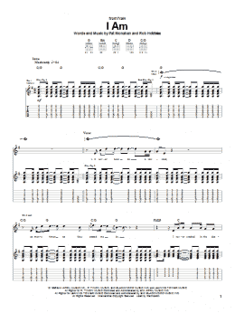 page one of I Am (Guitar Tab)