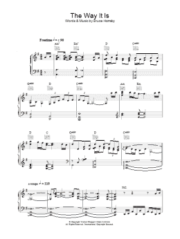 page one of The Way It Is (Piano, Vocal & Guitar Chords)