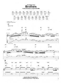page one of Brothers (Guitar Tab)