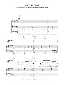 page one of All This Time (Piano, Vocal & Guitar Chords)