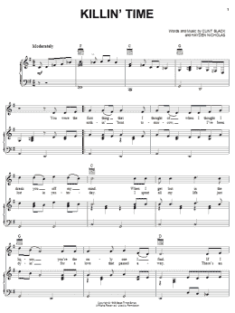 page one of Killin' Time (Piano, Vocal & Guitar Chords (Right-Hand Melody))