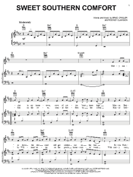 page one of Sweet Southern Comfort (Piano, Vocal & Guitar Chords (Right-Hand Melody))