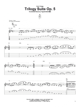 page one of Trilogy Suite Op. 5 (Guitar Tab)