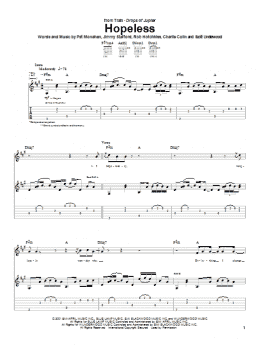 page one of Hopeless (Guitar Tab)