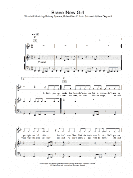 page one of Brave New Girl (Piano, Vocal & Guitar Chords)