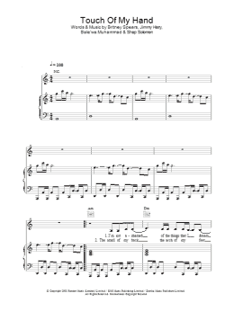page one of Touch Of My Hand (Piano, Vocal & Guitar Chords)