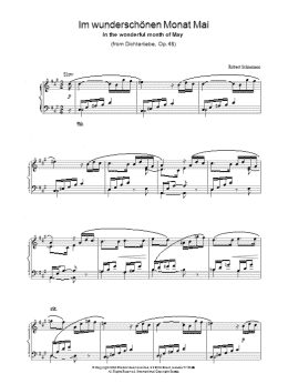 page one of Im wunderschönen Monat Mai (Piano Solo)