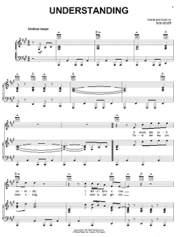 page one of Understanding (Piano, Vocal & Guitar Chords (Right-Hand Melody))