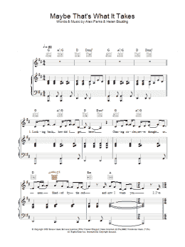 page one of Maybe That's What It Takes (Piano, Vocal & Guitar Chords)