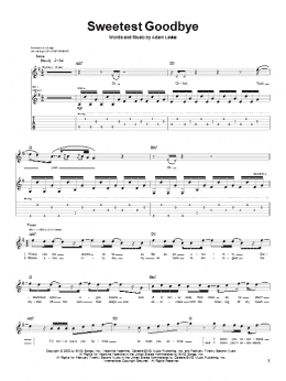page one of Sweetest Goodbye (Guitar Tab)