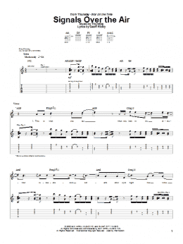 page one of Signals Over The Air (Guitar Tab)