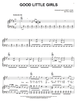 page one of Good Little Girls (Piano, Vocal & Guitar Chords (Right-Hand Melody))