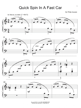 page one of Quick Spin In A Fast Car (Educational Piano)