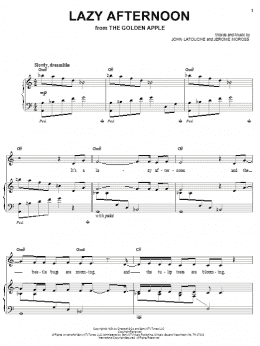 page one of Lazy Afternoon (Piano, Vocal & Guitar Chords (Right-Hand Melody))
