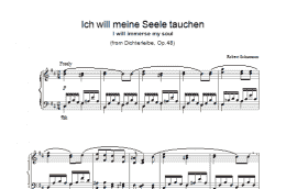 page one of Ich will meine Seele tauchen (Piano Solo)