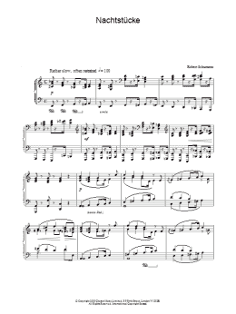 page one of Nachtstücke (Piano Solo)