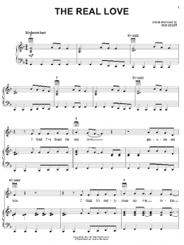 page one of The Real Love (Piano, Vocal & Guitar Chords (Right-Hand Melody))
