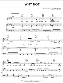 page one of Why Not (Piano, Vocal & Guitar Chords (Right-Hand Melody))