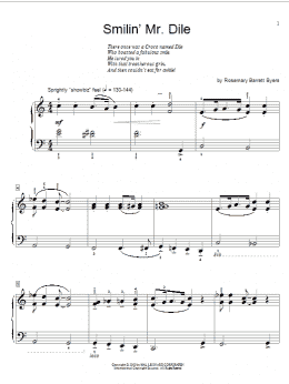 page one of Smilin' Mr. Dile (Educational Piano)