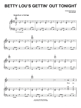 page one of Betty Lou's Gettin' Out Tonight (Piano, Vocal & Guitar Chords (Right-Hand Melody))