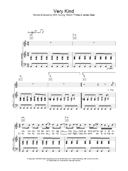 page one of Very Kind (Piano, Vocal & Guitar Chords)