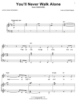 page one of You'll Never Walk Alone (Piano, Vocal & Guitar Chords (Right-Hand Melody))