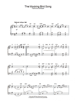 page one of The Mocking Bird Song (Piano Solo)