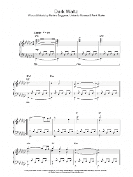 page one of Dark Waltz (Piano, Vocal & Guitar Chords)