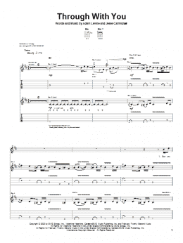 page one of Through With You (Guitar Tab)