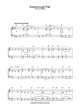 page one of Scarborough Fair (Piano Solo)