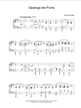 page one of Gesänge der Frühe (Piano Solo)