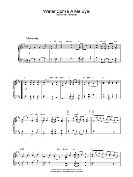 page one of Water Come A Me Eye (Piano Solo)