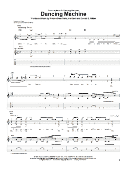 page one of Dancing Machine (Guitar Tab)